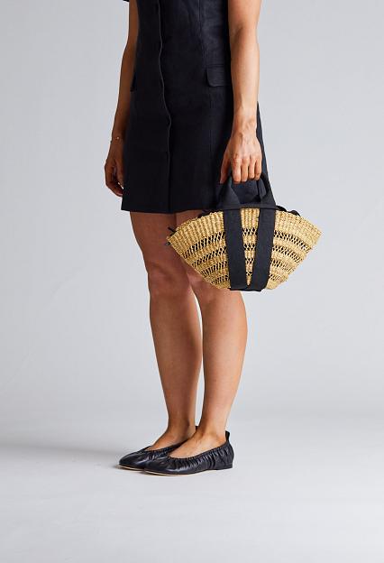 MUUN Mini Sophie Lace Black Handle Black Pouch